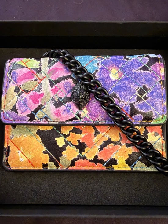 Kurt Geiger Handbags - Kurt Geiger Micro Multicolor Quilted Chain Shoulder Wallet NWT